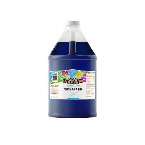 Blue Bubble Gum Shaved Ice & Snow Cone Flavored Syrup - Gallon