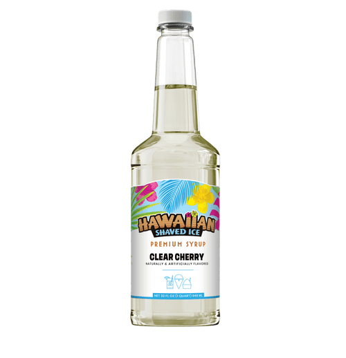 Clear Cherry Shaved Ice & Snow Cone Flavored Syrup - Quart