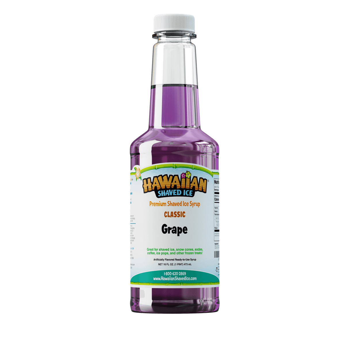Purple, Pint bottle of Grape flavored syrup