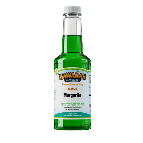 Green, Pint bottle of Margarita flavored syrup