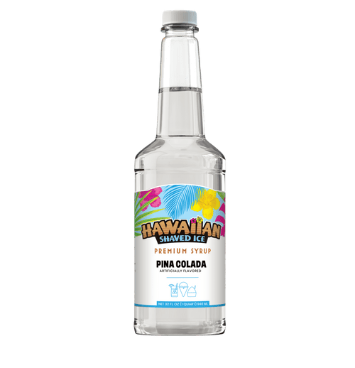Pina Colada Shaved Ice & Snow Cone Flavored Syrup - Quart