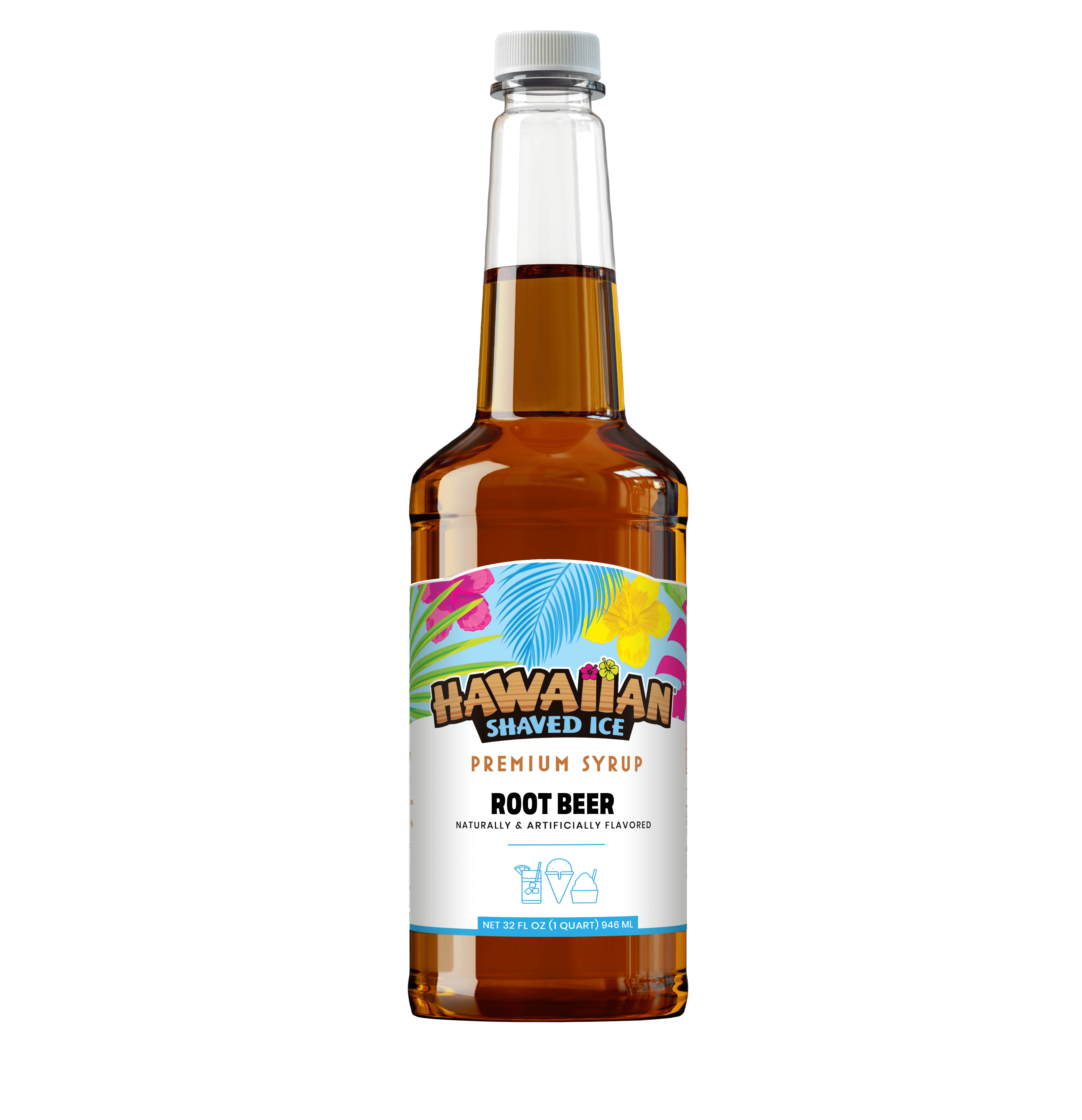 スノーボード SiROP Root Beer Shaved Ice & Snow Cone Syrup, Quart-Sized, Hawaiian