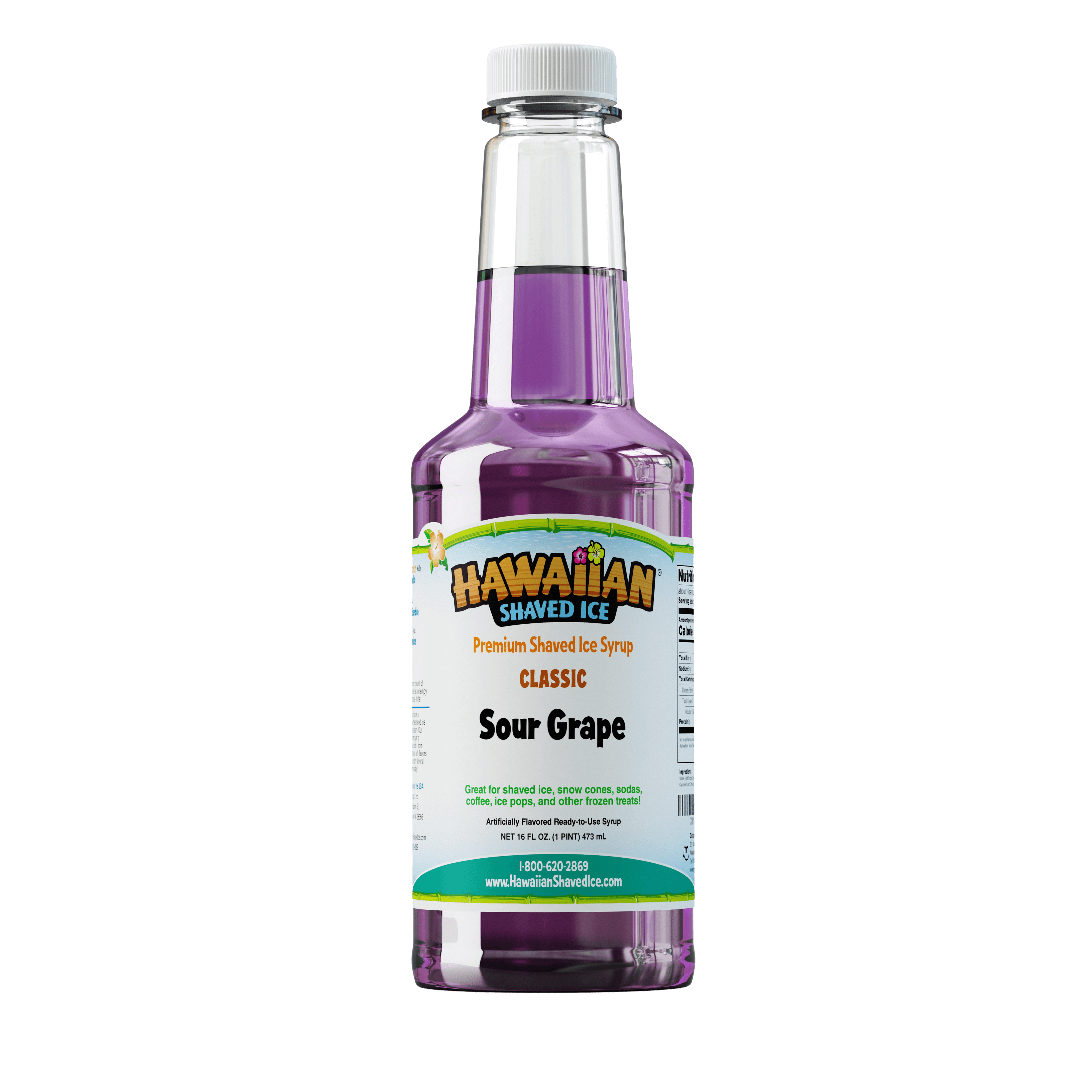 Hawaiian Shaved Ice Sour Grape Shaved Ice & Snow Cone Flavored Syrup