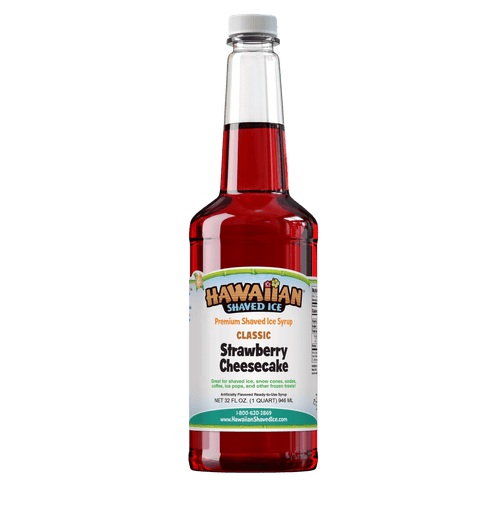 quart of strawberry cheesecake shaved ice syrup