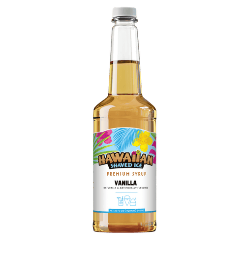 Vanilla Shaved Ice & Snow Cone Flavored Syrup - Quart