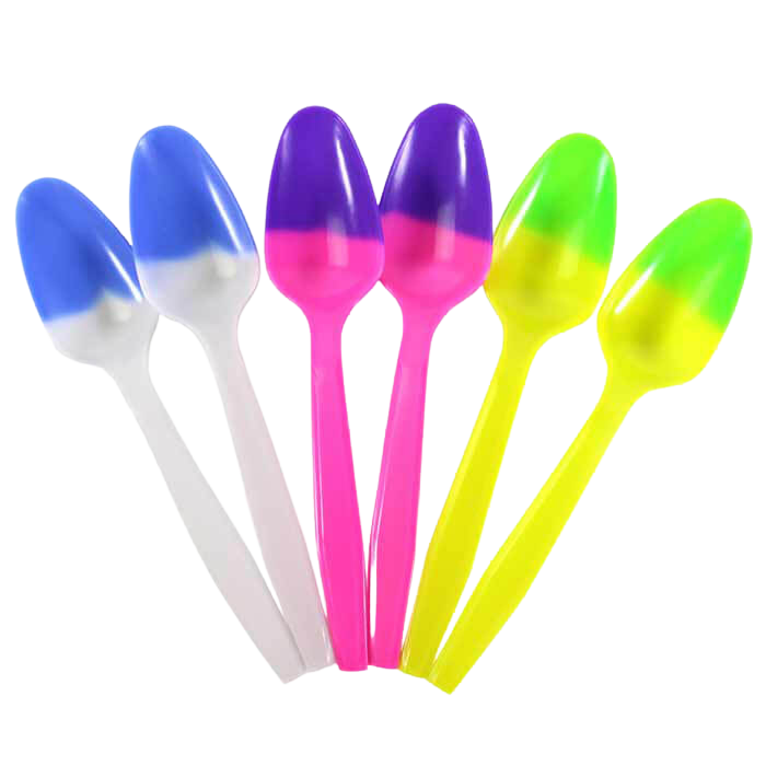 Color Changing Spoons 50Pack Hawaiian Shaved Ice
