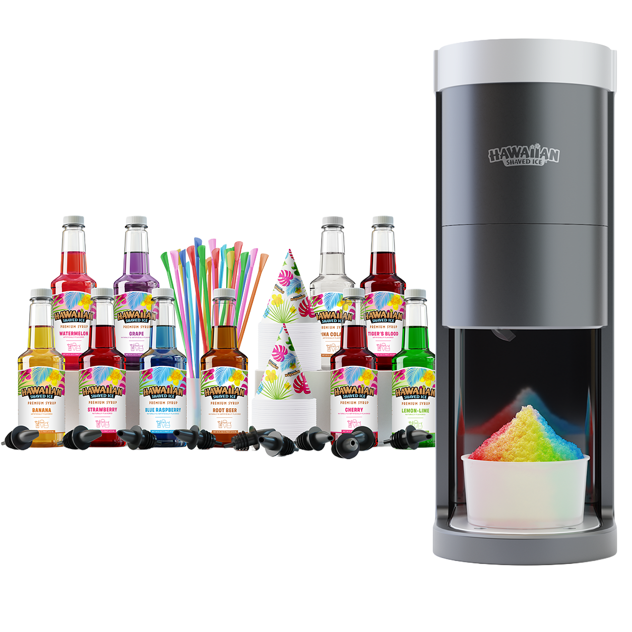 Hawaiian Shaved Ice® HomePro Big Kahuna Shaved Ice Kit with a