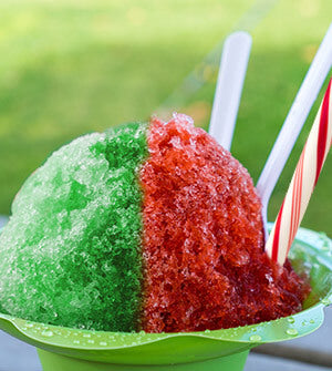 Christmas Elf Red and Green Shaved Ice Snow Cone