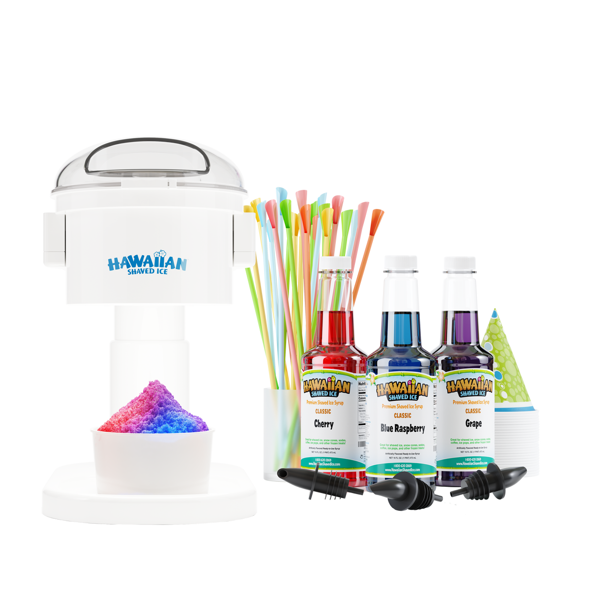 Ice Kit Classic Snow Cone Machine Party Kit – Hawaiian Shaved Ice