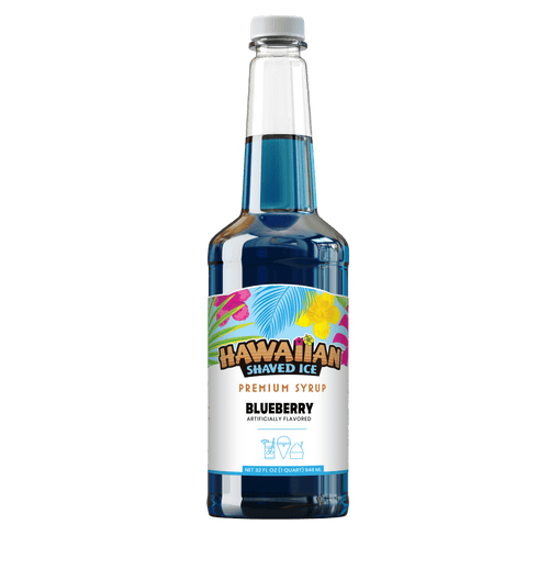 Blueberry Shaved Ice & Snow Cone Flavored Syrup - Quart