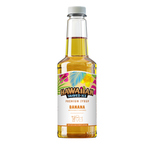 Banana Shaved Ice & Snow Cone Flavored Syrup - Pint