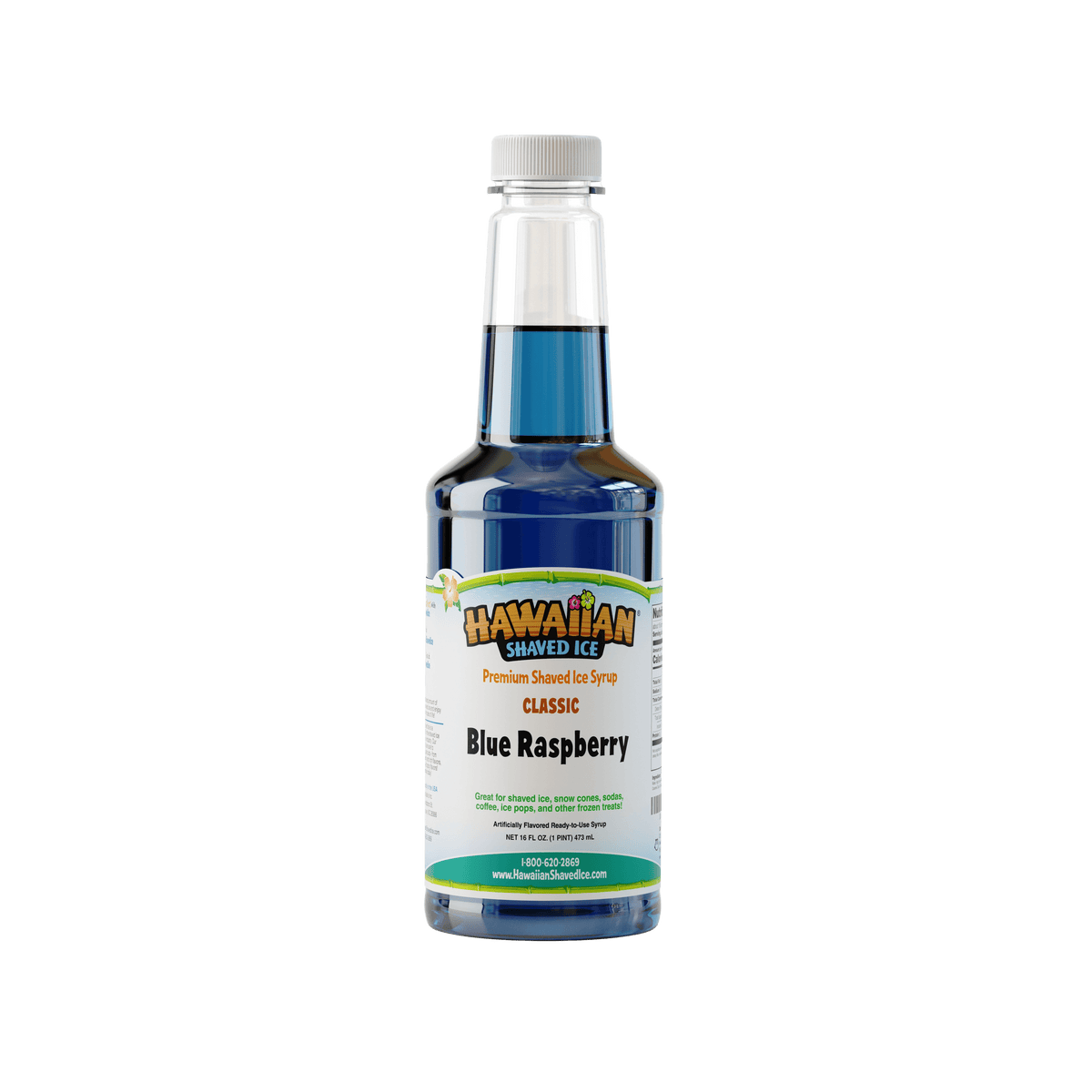 Hawaiian Shaved Ice Blue Raspberry Shaved Ice & Snow Cone Flavored Syrup