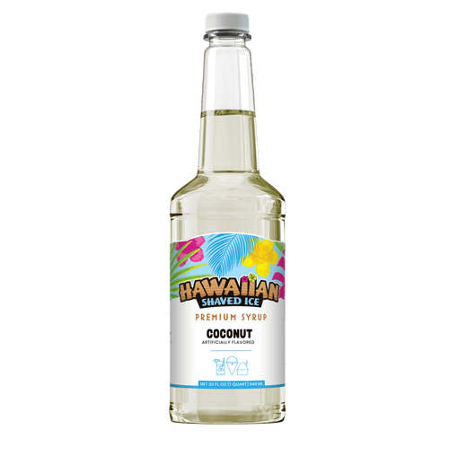 Coconut Shaved Ice & Snow Cone Flavored Syrup - Quart