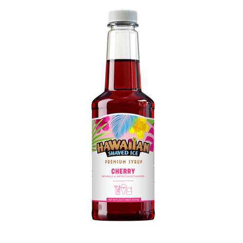 Cherry Shaved Ice & Snow Cone Flavored Syrup - Pint