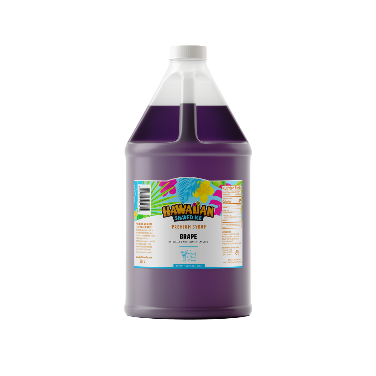 Grape Shaved Ice & Snow Cone Flavored Syrup - Gallon