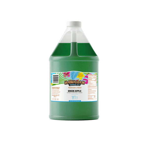Gallon-Sized Green Apple Shaved Ice & Snow Cone Syrup, Hawaiian