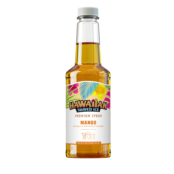 Hawaiian Shaved Ice Mango Shaved Ice & Snow Cone Flavored Syrup