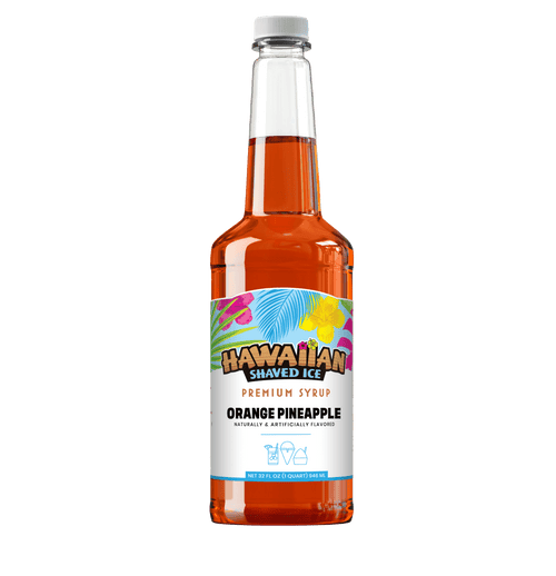 Orange Pineapple Shaved Ice & Snow Cone Flavored Syrup - Quart