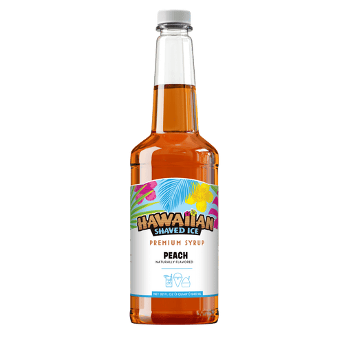 Peach Shaved Ice & Snow Cone Flavored Syrup - Quart