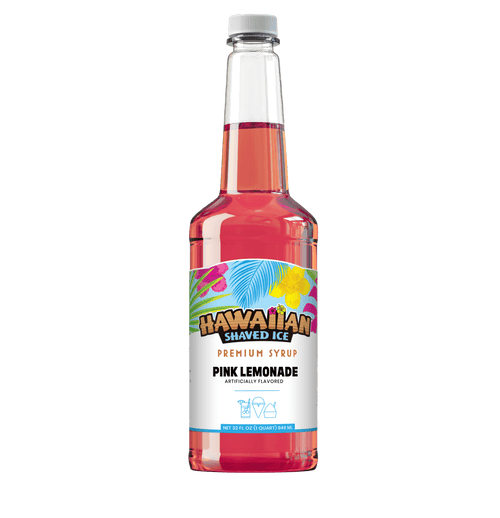 Pink Lemonade Shaved Ice & Snow Cone Flavored Syrup - Quart