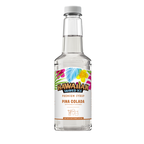 Pina Colada Shaved Ice & Snow Cone Flavored Syrup - Pint