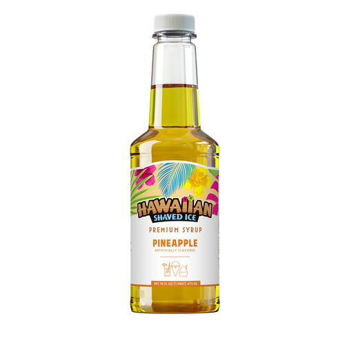 Pineapple Shaved Ice & Snow Cone Flavored Syrup - Pint