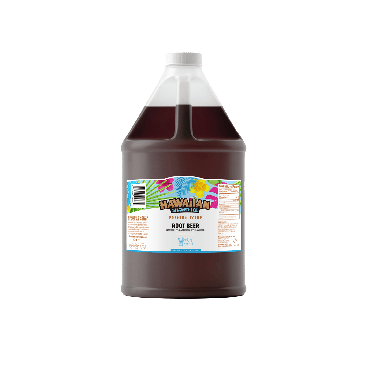 Root Beer Shaved Ice & Snow Cone Flavored Syrup - Gallon