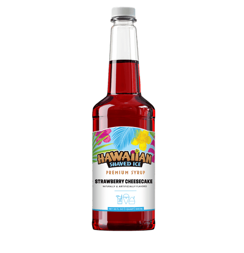 Strawberry Cheesecake Shaved Ice & Snow Cone Flavored Syrup - Quart