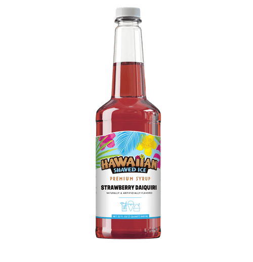 Strawberry Daiquiri Shaved Ice & Snow Cone Flavored Syrup - Quart