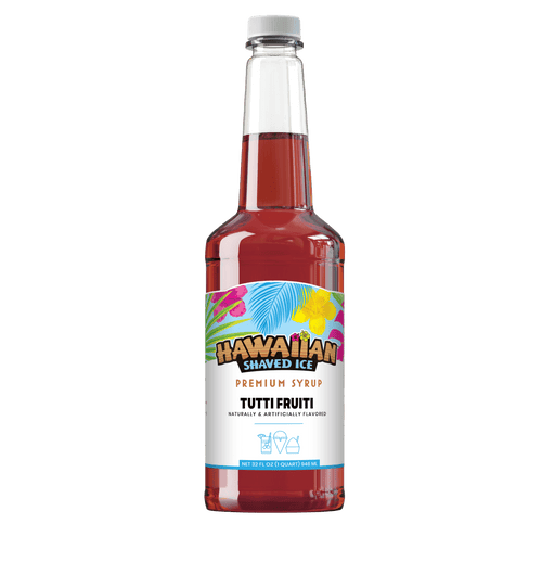 Tutti Fruiti Shaved Ice & Snow Cone Flavored Syrup - Quart