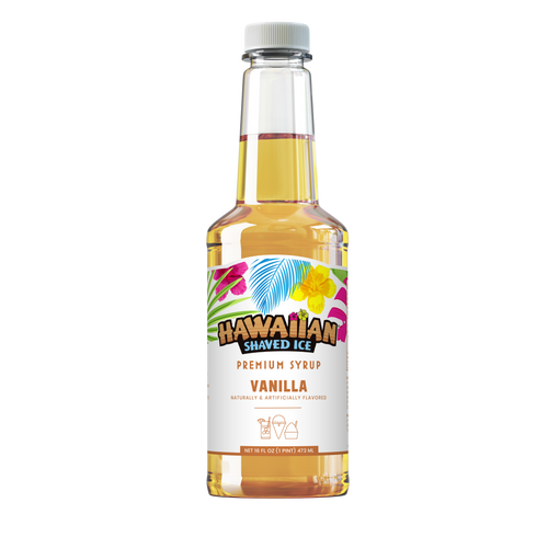 Vanilla Shaved Ice & Snow Cone Flavored Syrup - Pint