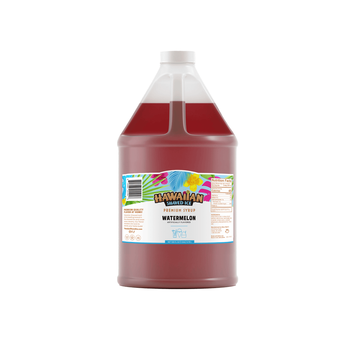 Watermelon Shaved Ice & Snow Cone Flavored Syrup - Gallon