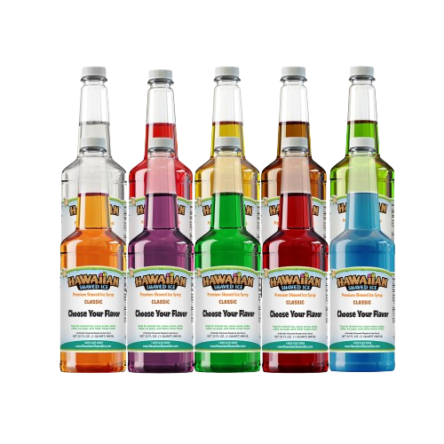 Hawaiian Shaved Ice, Choose 10 Quarts of Flavored Syrup