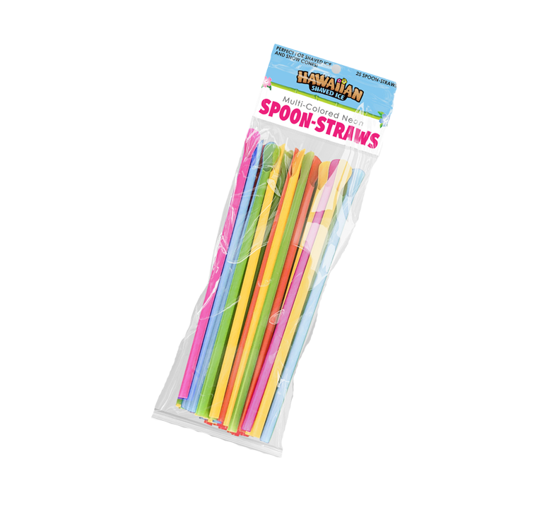 pack of rainbow spoon straws